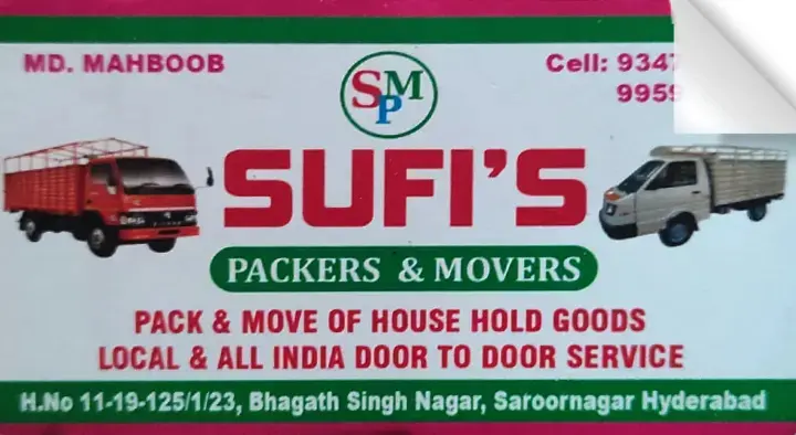 Sufis Packers and Movers in Saroornagar, Hyderabad