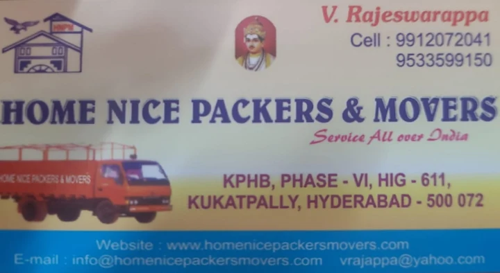 Home Nice Packers and Movers in Kukatpally, Hyderabad