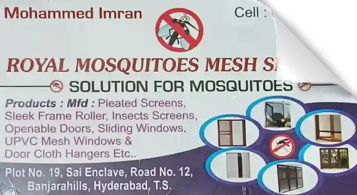 Mosquito Screens in Hyderabad  : Royal Mosquitoes Mesh Services in Banjara Hills