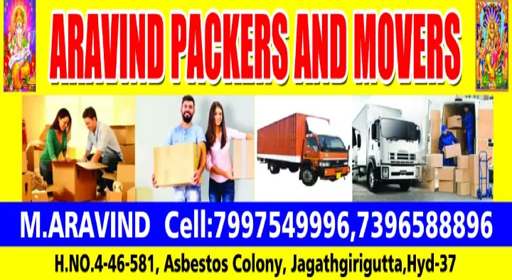 Packers And Movers in Hyderabad  : Aravind Packers and Movers in Jagathgirigutta