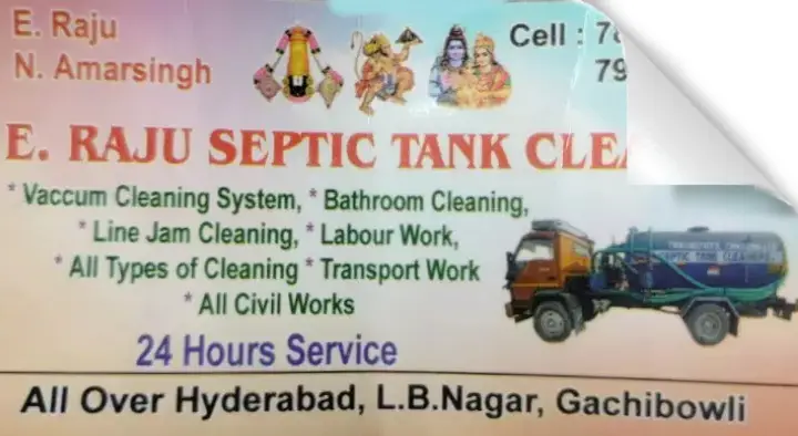 Raju Septic Tank Cleaners in Gachibowli, Hyderabad