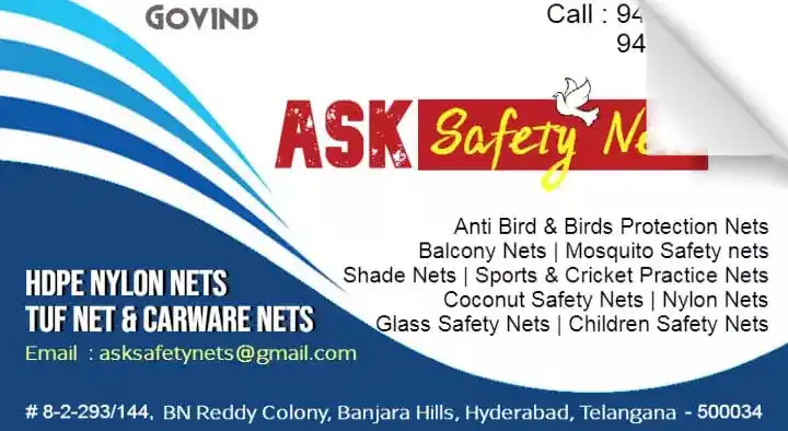 Wire Mesh Product Dealers in Hyderabad : ASK Safety Nets in Banjara Hills