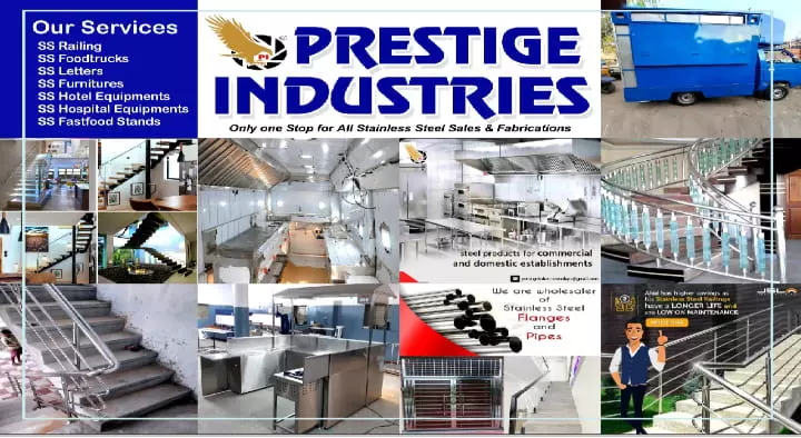 Stainless Steel Wholesale Dealers in Kadapa  : Prestige Industries in Almaspet