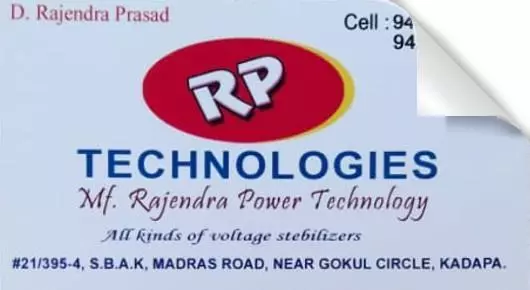 Inverters Dealers in Kadapa  : RP Technologies in Madras Road