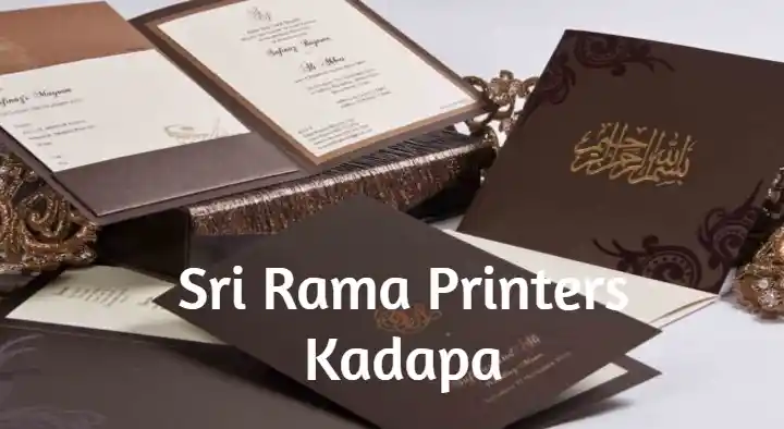 Invitation Cards Printing in Kadapa  : Sri Rama Printers in Ganagapeta