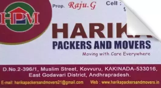 Packers And Movers in Kakinada  : Harika Packers and Movers in Kovvuru