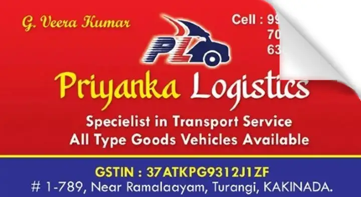Packers And Movers in Kakinada  : Priyanaka Logistics in Turangi