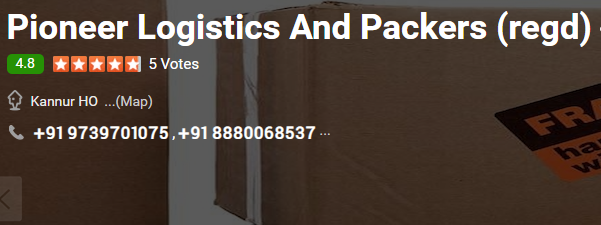 Packers And Movers in Kannur : Pioneer Logistics And Packers in kannur HO