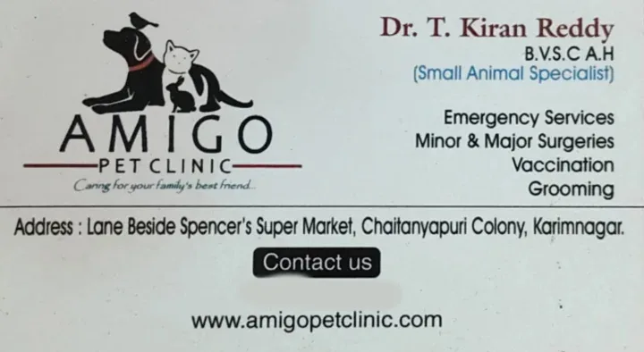 Amigo Pet Clinic in Chaitanyapuri Colony, Karimnagar