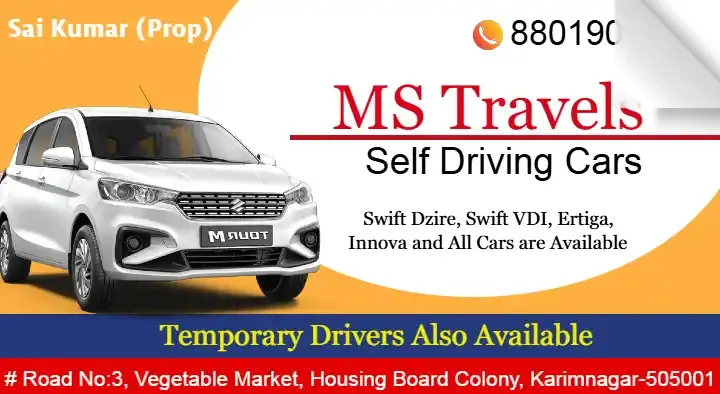 MS Travels Self Driving Cars in Housing Borad Colony, Karimnagar