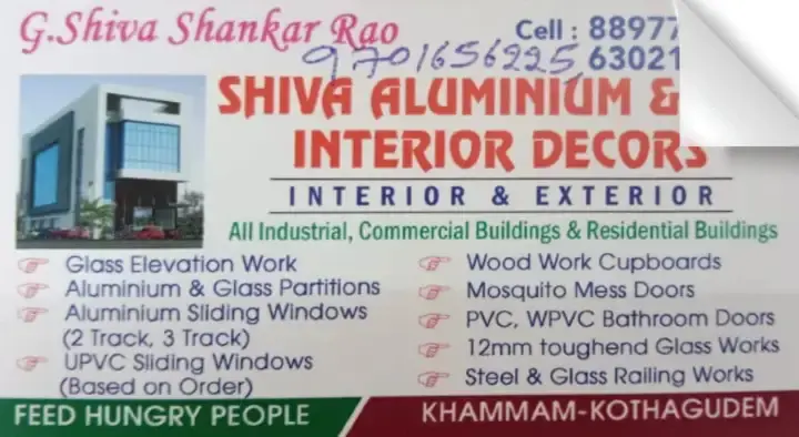 Shiva Aluminium and PVC Interior Decors in Bus Stand, Khammam
