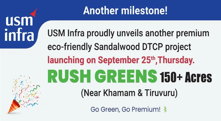 USM Infra Rush Greens in Tiruvuru, Krishna