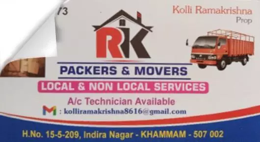 Packers And Movers in Khammam  : RK Packers and Movers in Indira Nagar