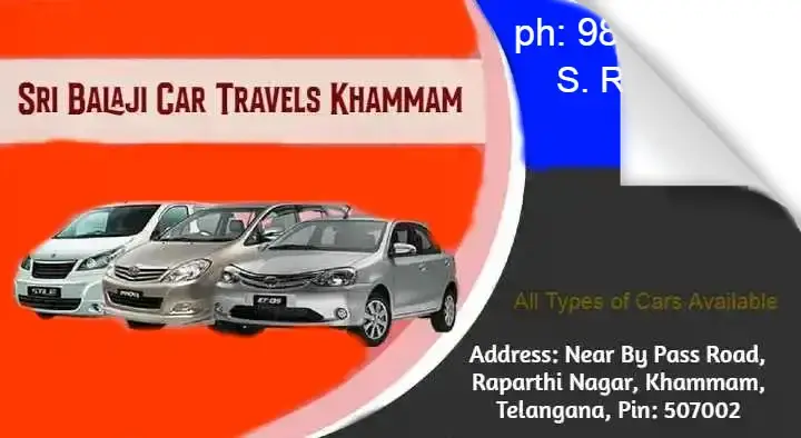 Car Rental Services in Khammam  : Sri Balaji Car Travels Khammam in Raparthi Nagar