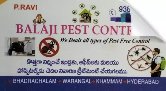 Pest Control Services in Kothagudem : Balaji Pest Control in Near Bus Stop