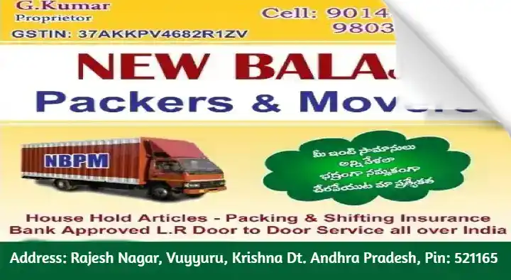 Mini Transport Services in Krishna  : New Balaji Packers and Movers in Vuyyuru
