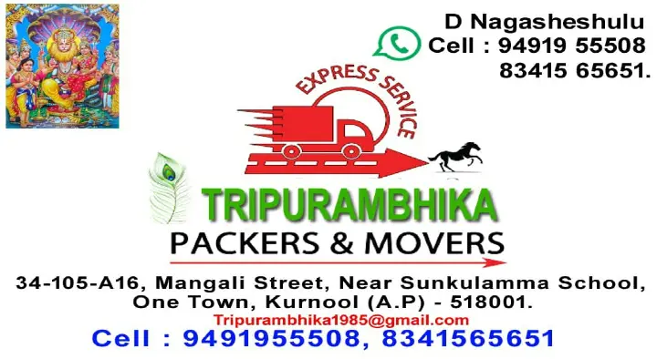 Tripurambhika Packers and Movers in One Town, Kurnool