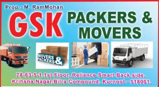 GSK Packers and Movers in Krishna Nagar, Kurnool
