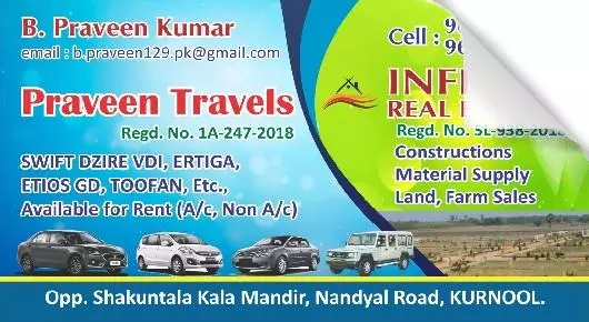 Tours And Travels in Kurnool  : Praveen Travels in Nandyal Road