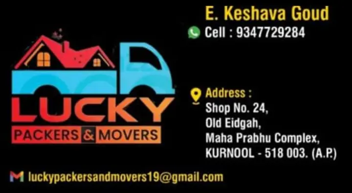 Lucky Packers and Movers in Maha Prabhu Complex, Kurnool