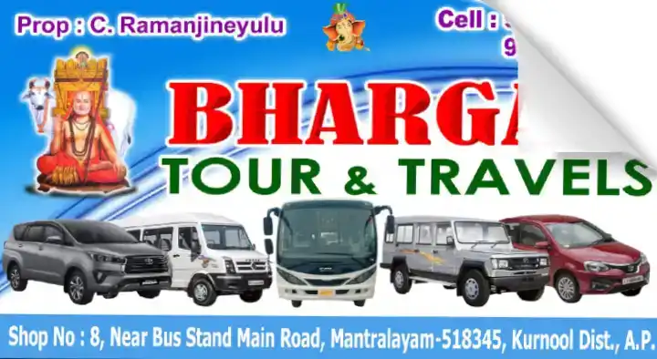 Tempo Travel Rentals in Kurnool  : Bhargavi Tours and Travels in Mantralayam