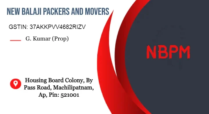 Packers And Movers in Machilipatnam  : New Balaji Packers and Movers in Housing Board Colony