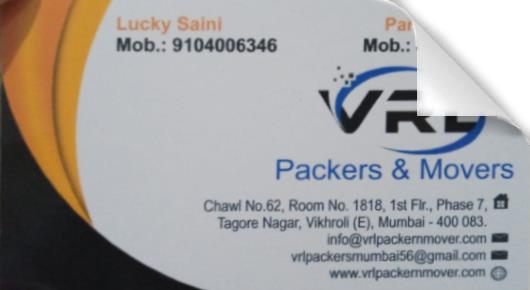 Packers And Movers in Mumbai : VRL Packers and Movers in Tagore Nagar