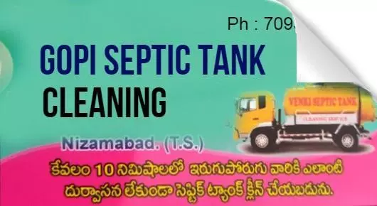 Septic Tank Cleaning Service in Nizamabad : Gopi Septic Tank Cleaners in Chandra Nagar
