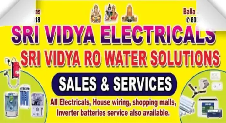 Sri Vidya RO Water Solutions and Electricals in Kotagally, Nizamabad