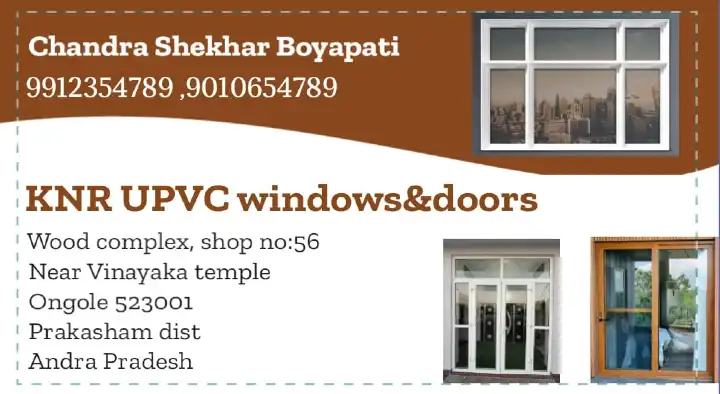 Upvc Doors Manufacturers And Dealers in Ongole  : KNR UPVC Windows and Doors in Venkateswara Colony
