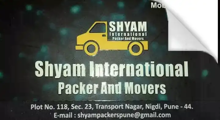 Packers And Movers in Pune  : Shyam International Packers And Movers in Nigdi