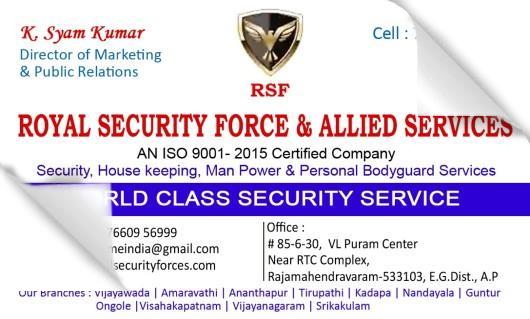 Royal Security Force and Allied Services in VL Puram, Rajahmundry