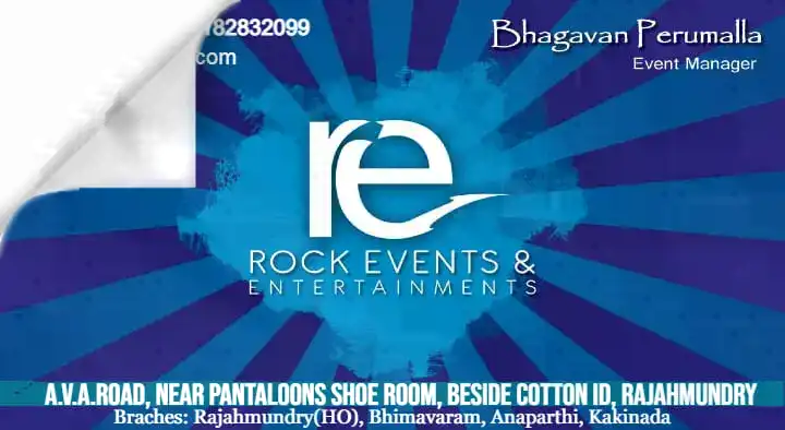 Event Organisers in Rajahmundry (Rajamahendravaram) : Rock Events and Entertainments in AVA Road