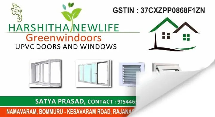 Upvc Doors And Windows With Mosquito Net Dealers in Rajahmundry (Rajamahendravaram) : Harshitha Newlife (Green Windoors) in Kesavaram Road