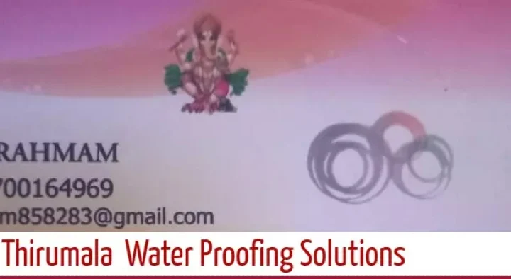 Waterproof Works in Siddipet : Thirumala Water Proofing Solutions in Subash Nagar