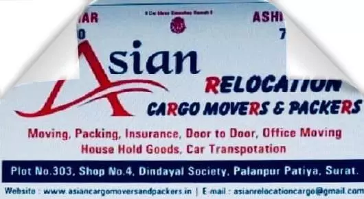 Asian Relocation Cargo Packers And Movers in Palanpur Patiya, Surat
