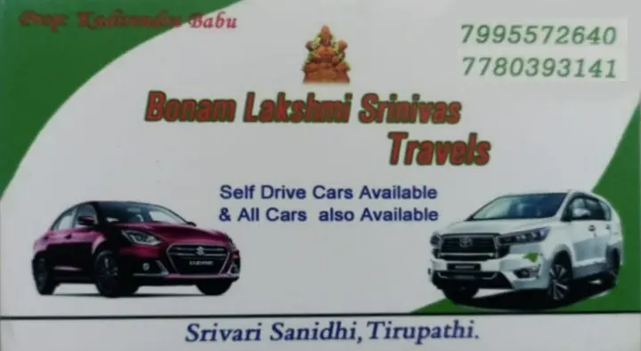 Bonam Lakshmi Srinivas Travels in Srivari Sanidhi, Tirupati
