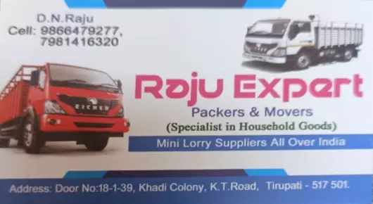 Packers And Movers in Tirupati  : Raju Expert Packers and Movers in KT Road