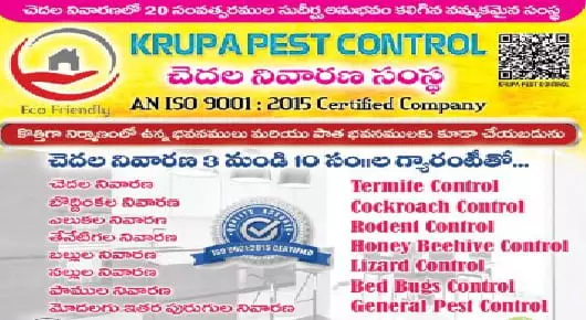 Pest Control Services in Tirupati : Krupa Pest Control in Rajiv Gandhi Colony