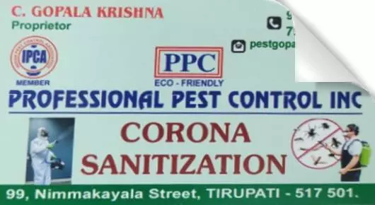 Professional Pest Control INC in Nimmakayala Street, Tirupati