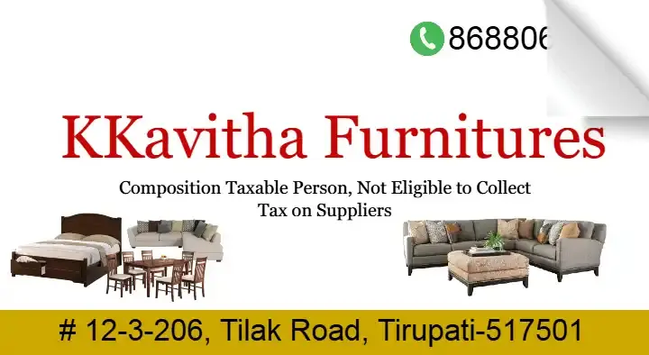 KKavitha Furnitures in Tilak Road, Tirupati