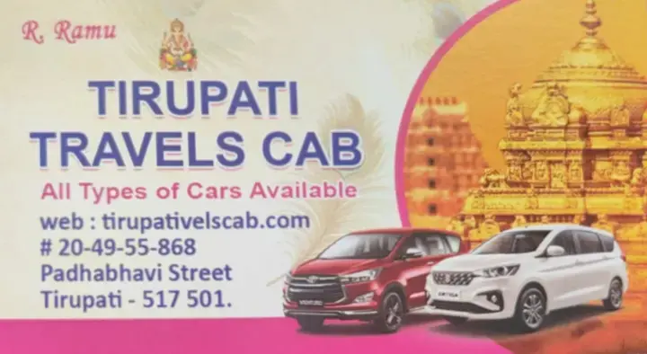 Tirupati Travels Cab in Padhabhavi Street, Tirupati