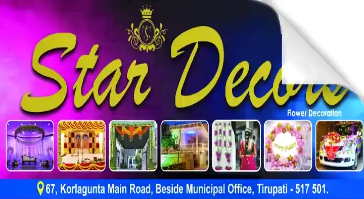 Event Organisers in Tirupati  : Star Decors in Korlagunta