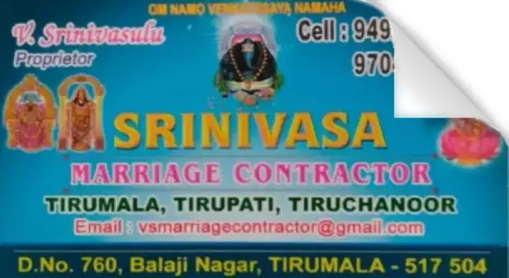 Matrimony Services in Tirupati  : Srinivasa Marriage Contractor in Balaji Nagar