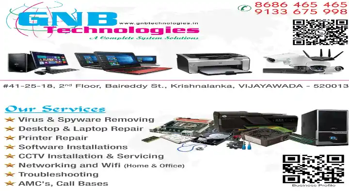 Computer And Laptop Accessories Dealers in Vijayawada (Bezawada) : GNB Technologies in Krishna Lanka