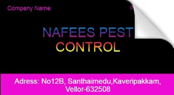 Pest Control Services in Vellore  : Nafees Pest Control in Kaveripakkam