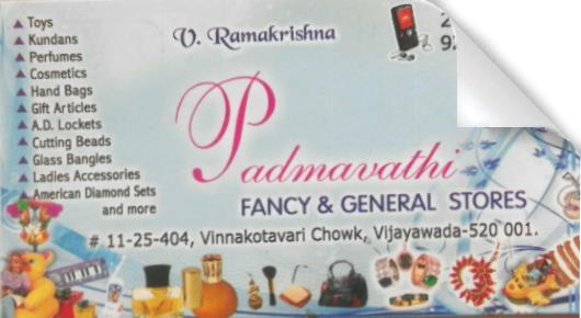 Padmavathi  Fancy General Stores in Vastralatha, vijayawada
