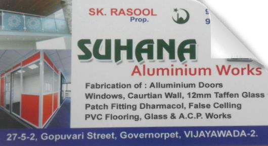 Aluminium Products And Works in Vijayawada (Bezawada) : Suhana Aluminium Works in Governorpet