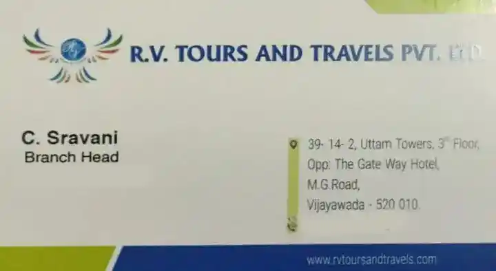 Car Rental Services in Vijayawada (Bezawada) : RV Tours and Travels PVT LTD in MG Road