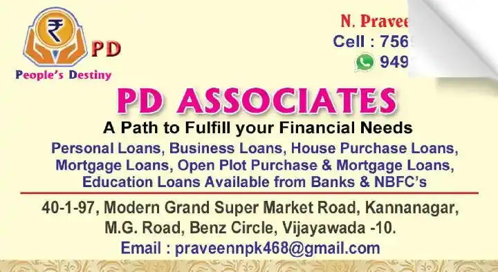 PD Associates (A Path to Fulfill Your Financial Needs) in Benz Circle, Vijayawada